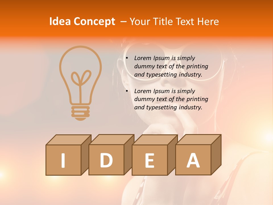 Young Face Work PowerPoint Template