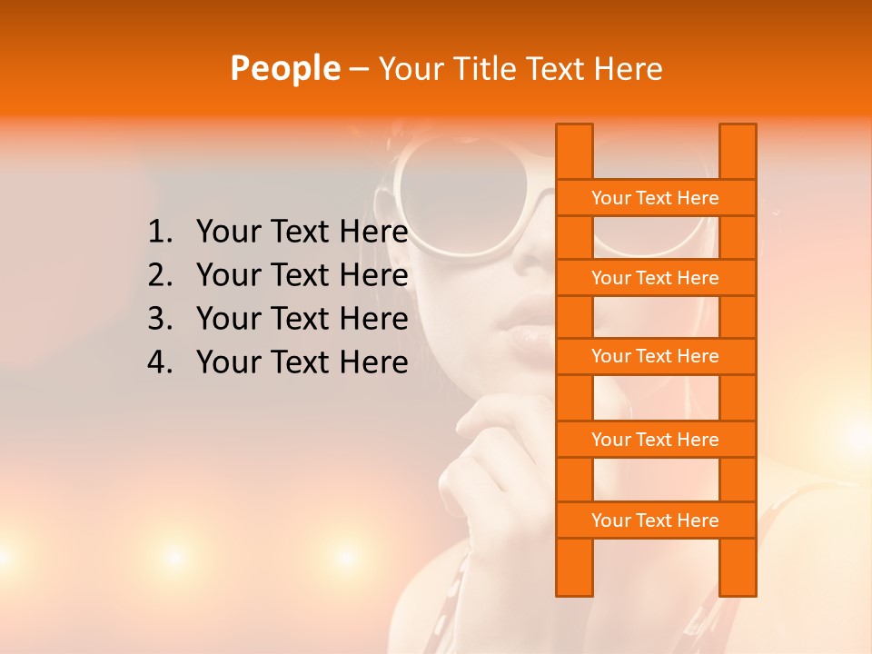 Young Face Work PowerPoint Template