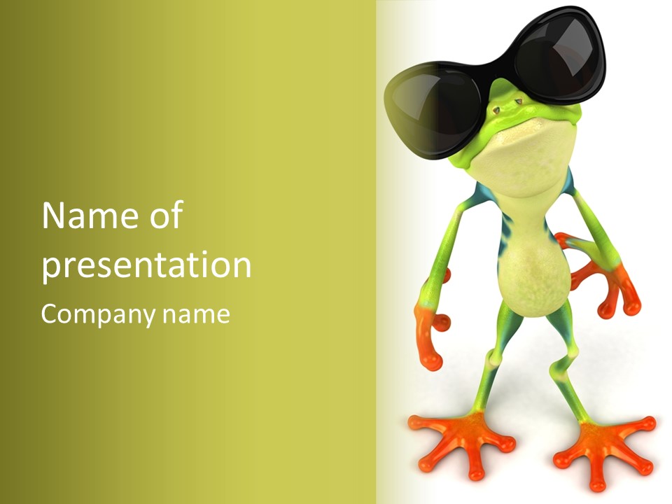 Sunglasses Amphibian Eye PowerPoint Template