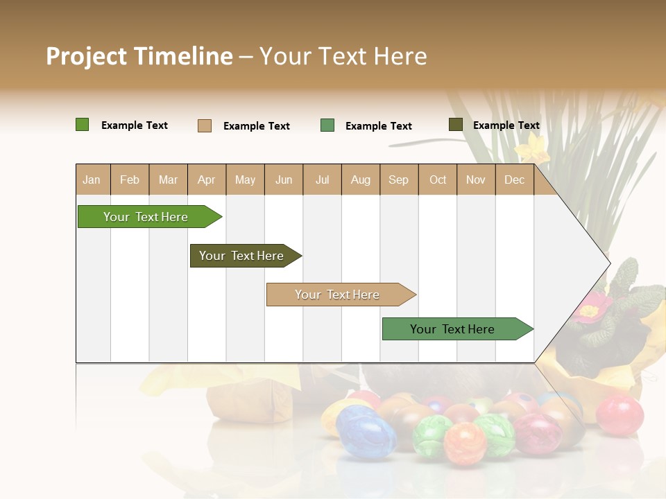 A Hamster In A Basket With Flowers And Eggs PowerPoint Template