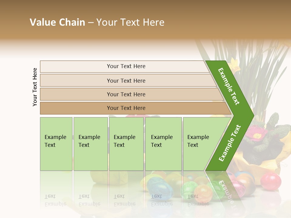 A Hamster In A Basket With Flowers And Eggs PowerPoint Template