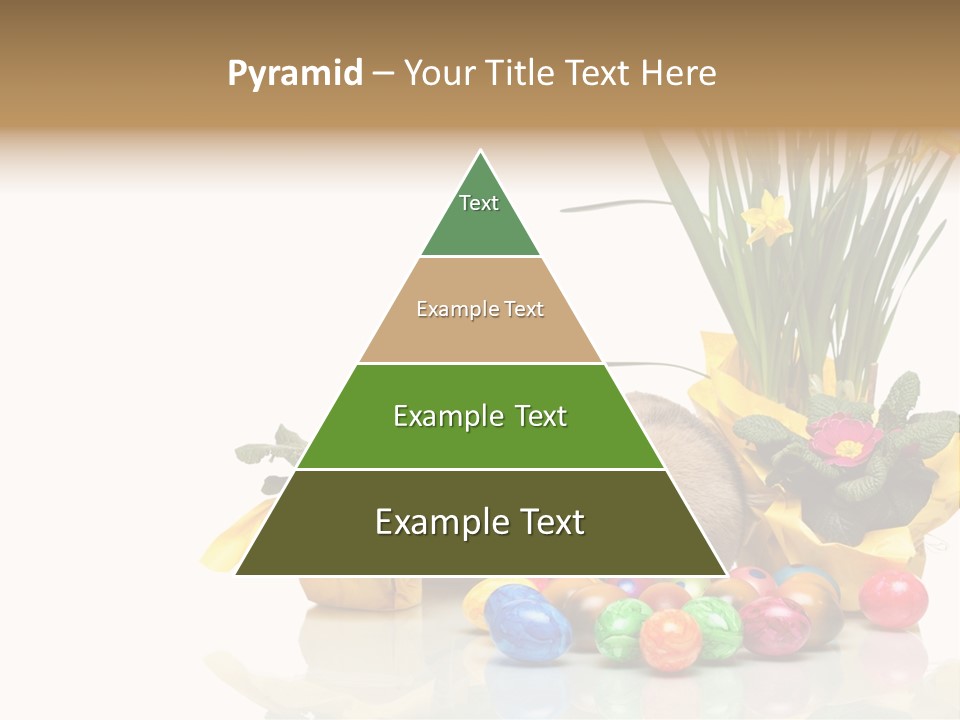 A Hamster In A Basket With Flowers And Eggs PowerPoint Template