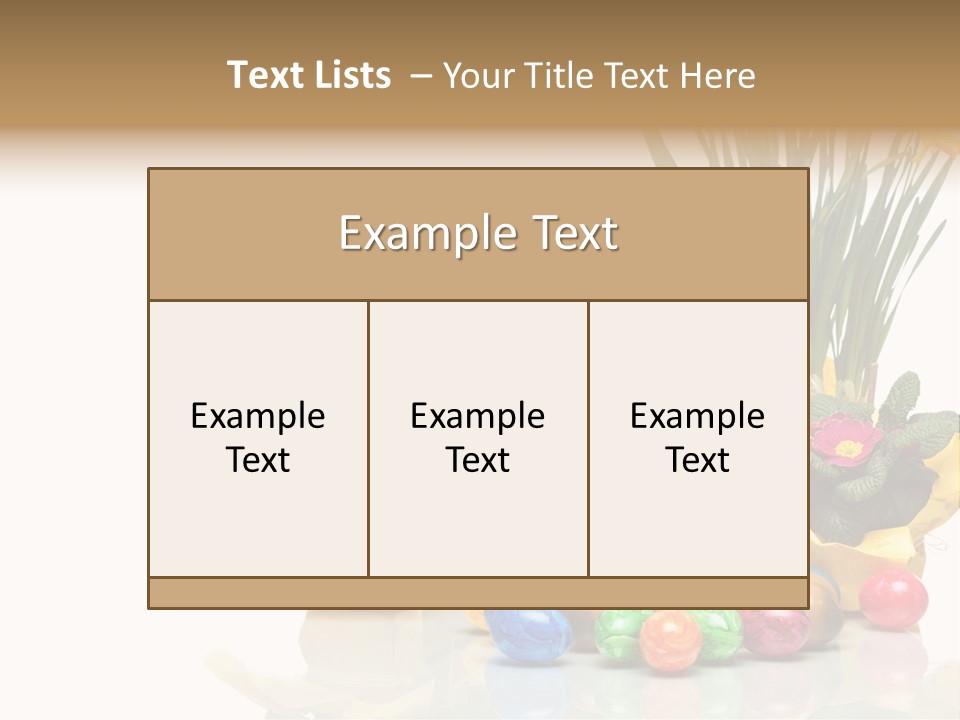 A Hamster In A Basket With Flowers And Eggs PowerPoint Template