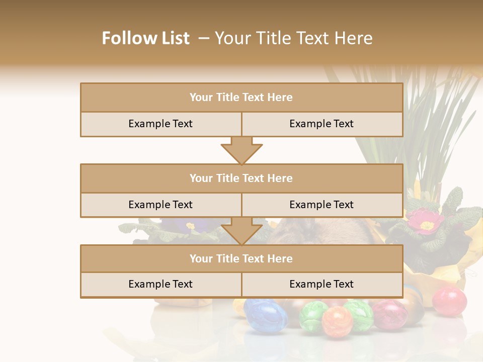 A Hamster In A Basket With Flowers And Eggs PowerPoint Template