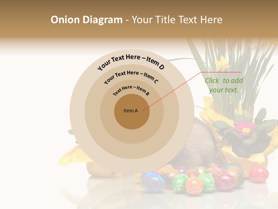 A Hamster In A Basket With Flowers And Eggs PowerPoint Template