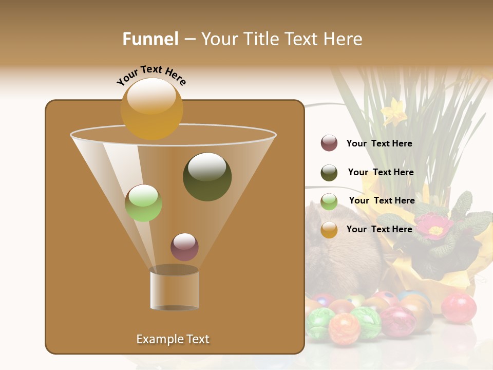 A Hamster In A Basket With Flowers And Eggs PowerPoint Template