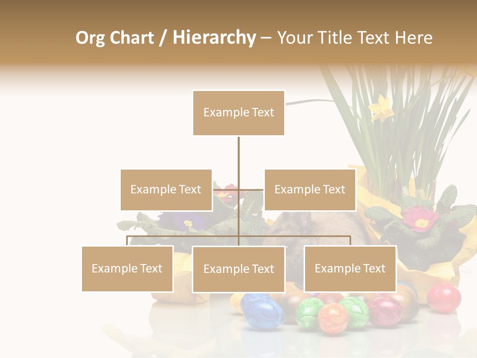 A Hamster In A Basket With Flowers And Eggs PowerPoint Template