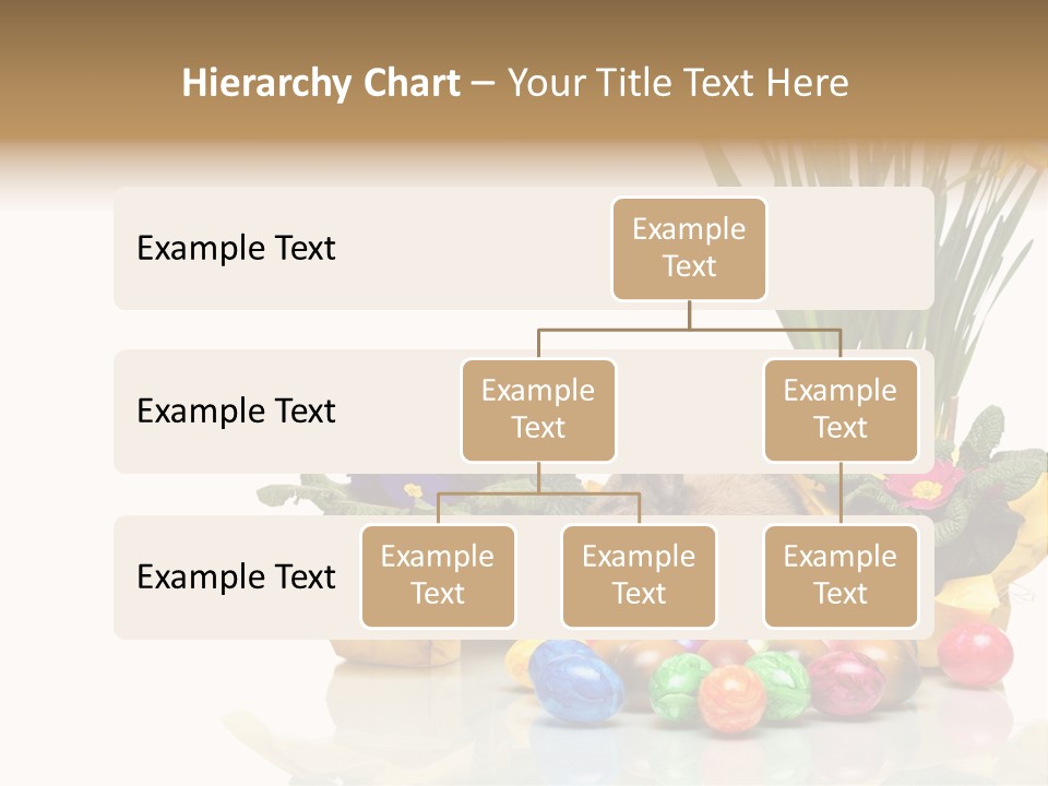 A Hamster In A Basket With Flowers And Eggs PowerPoint Template