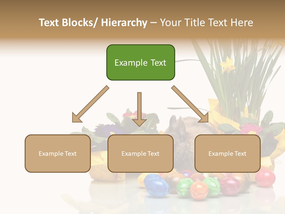 A Hamster In A Basket With Flowers And Eggs PowerPoint Template
