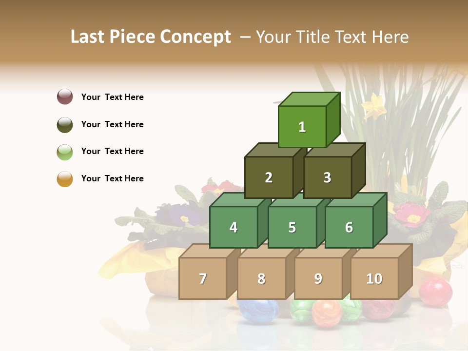 A Hamster In A Basket With Flowers And Eggs PowerPoint Template