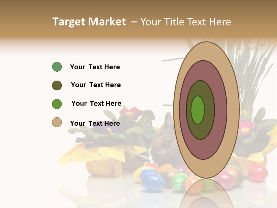 A Hamster In A Basket With Flowers And Eggs PowerPoint Template