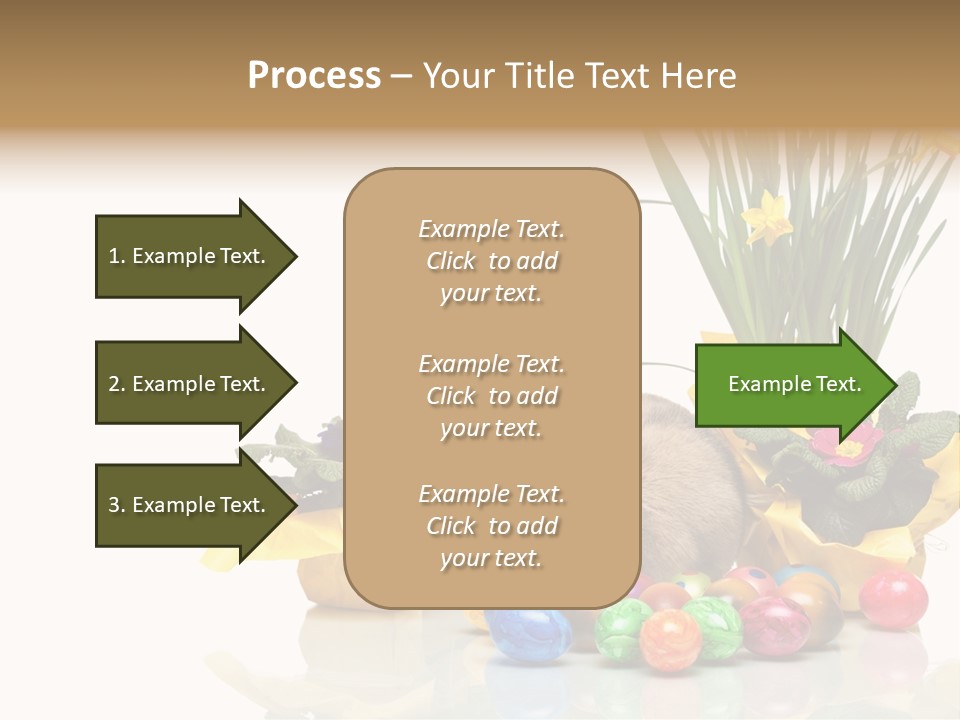 A Hamster In A Basket With Flowers And Eggs PowerPoint Template