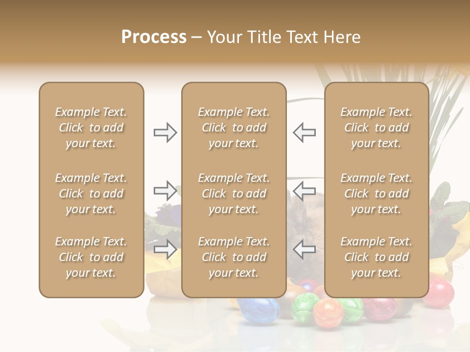 A Hamster In A Basket With Flowers And Eggs PowerPoint Template