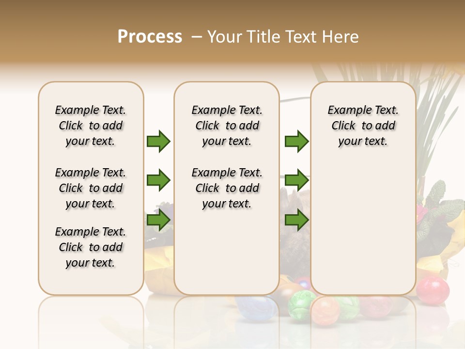 A Hamster In A Basket With Flowers And Eggs PowerPoint Template
