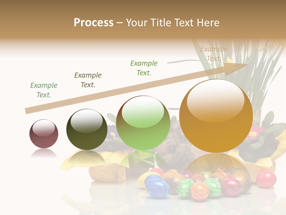 A Hamster In A Basket With Flowers And Eggs PowerPoint Template