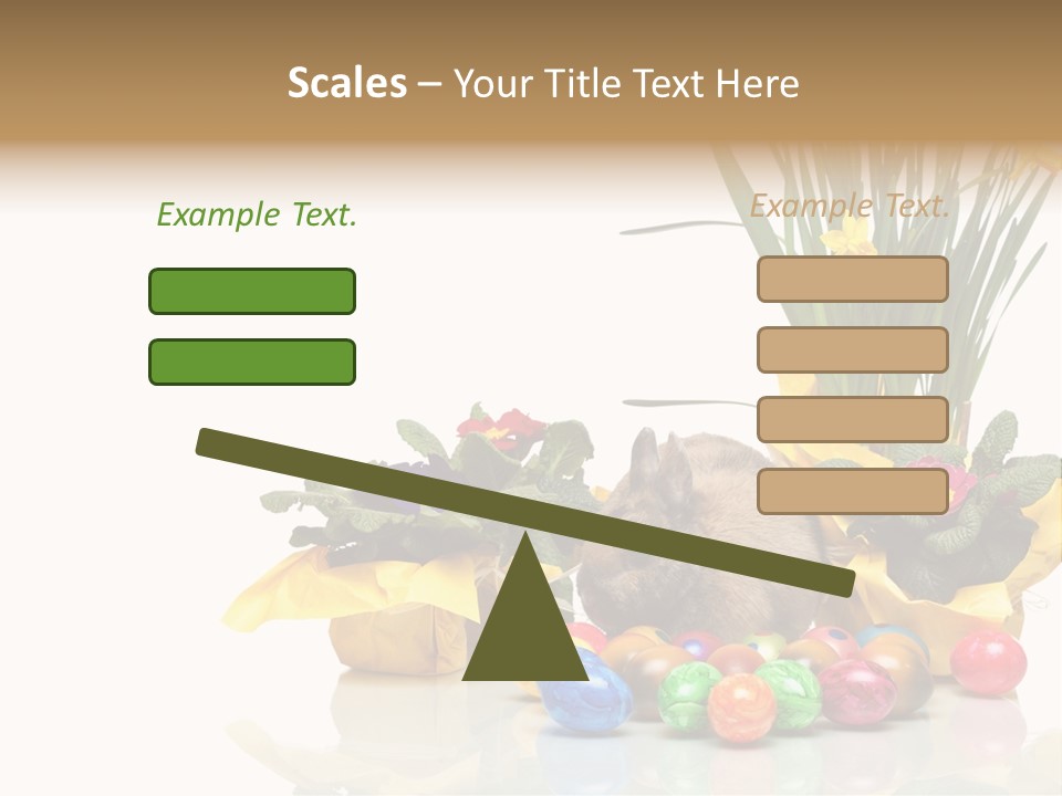 A Hamster In A Basket With Flowers And Eggs PowerPoint Template