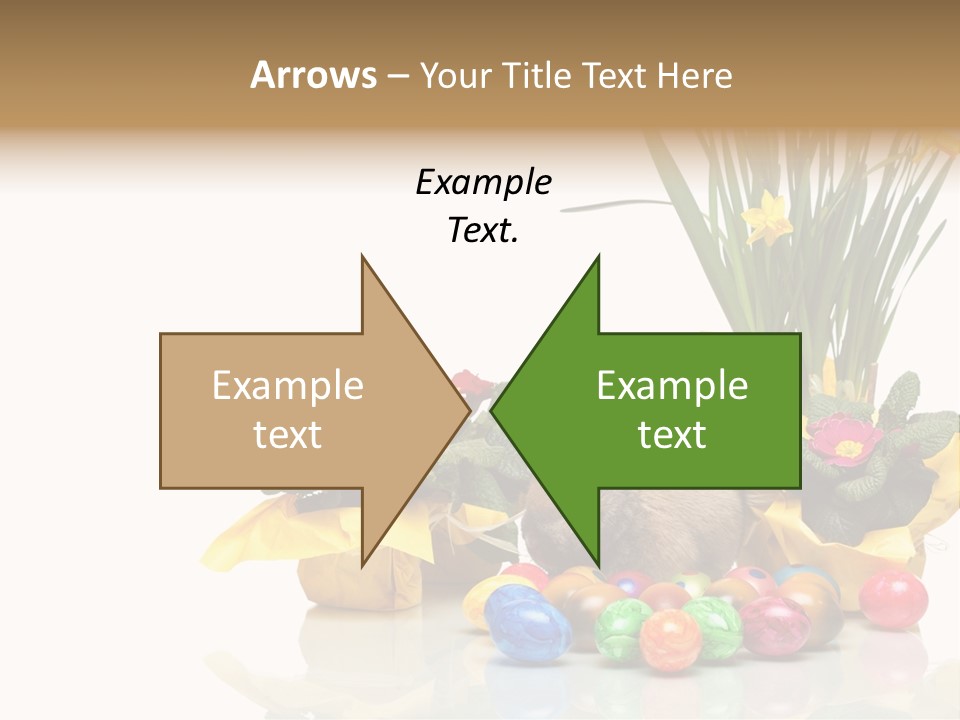 A Hamster In A Basket With Flowers And Eggs PowerPoint Template