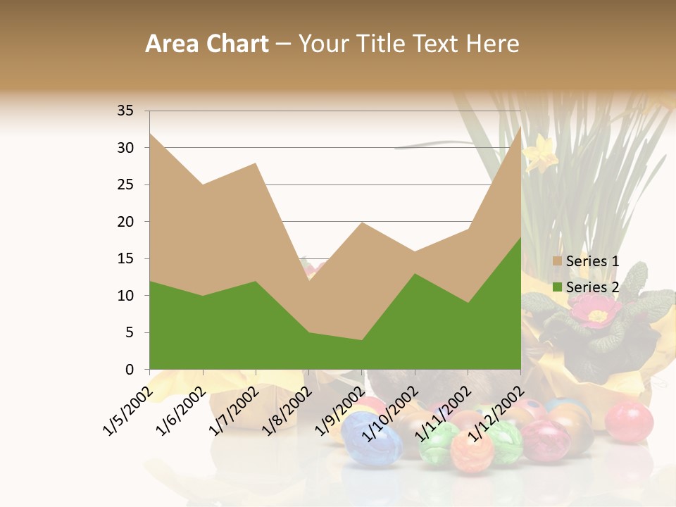 A Hamster In A Basket With Flowers And Eggs PowerPoint Template