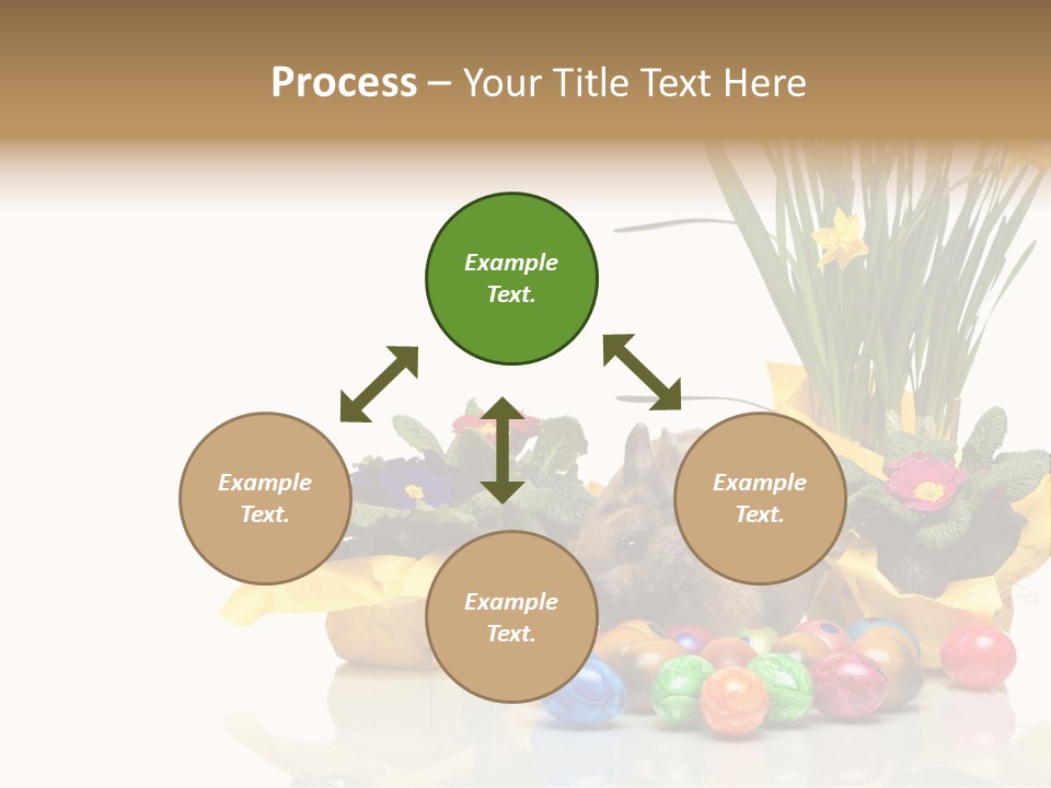 A Hamster In A Basket With Flowers And Eggs PowerPoint Template
