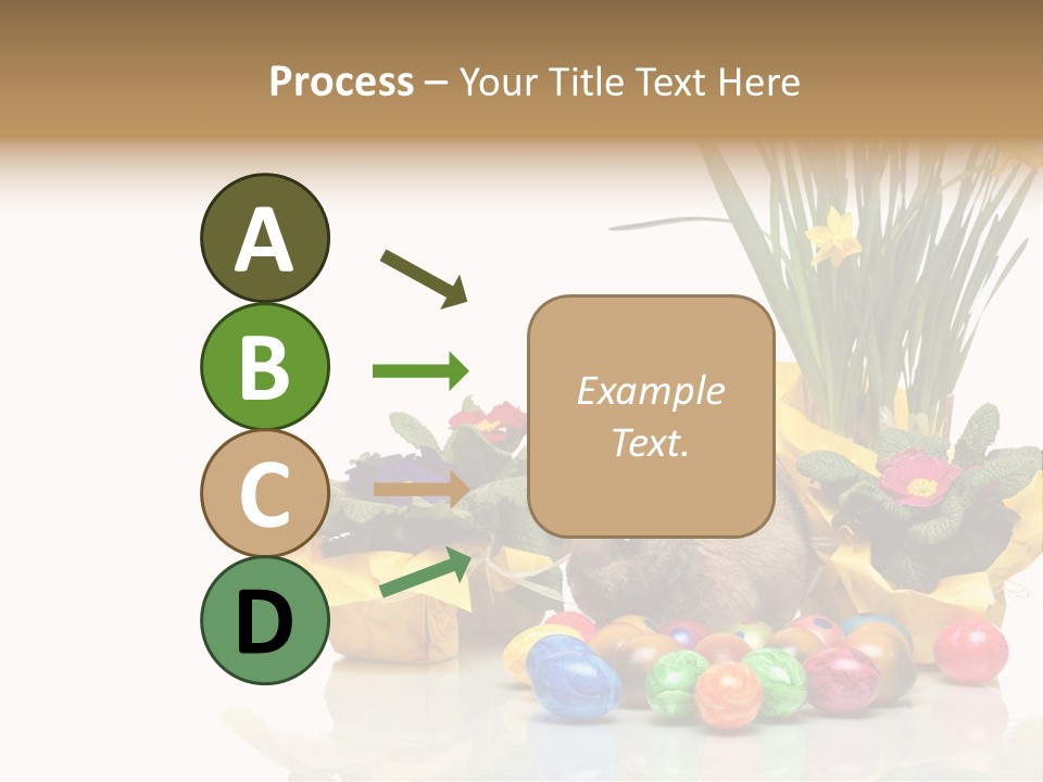 A Hamster In A Basket With Flowers And Eggs PowerPoint Template