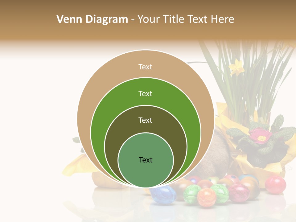 A Hamster In A Basket With Flowers And Eggs PowerPoint Template