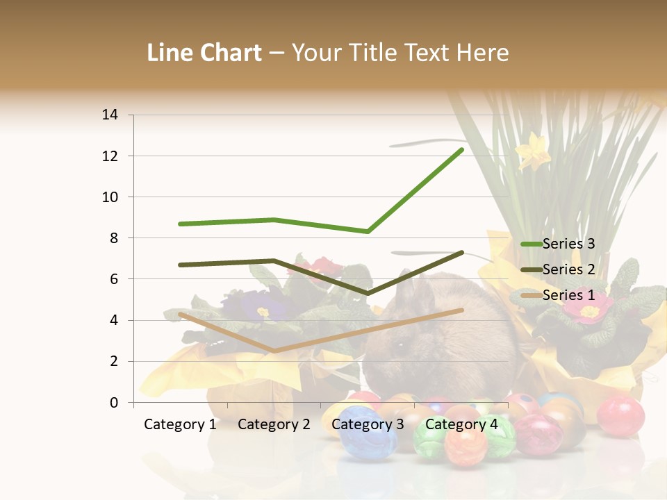 A Hamster In A Basket With Flowers And Eggs PowerPoint Template