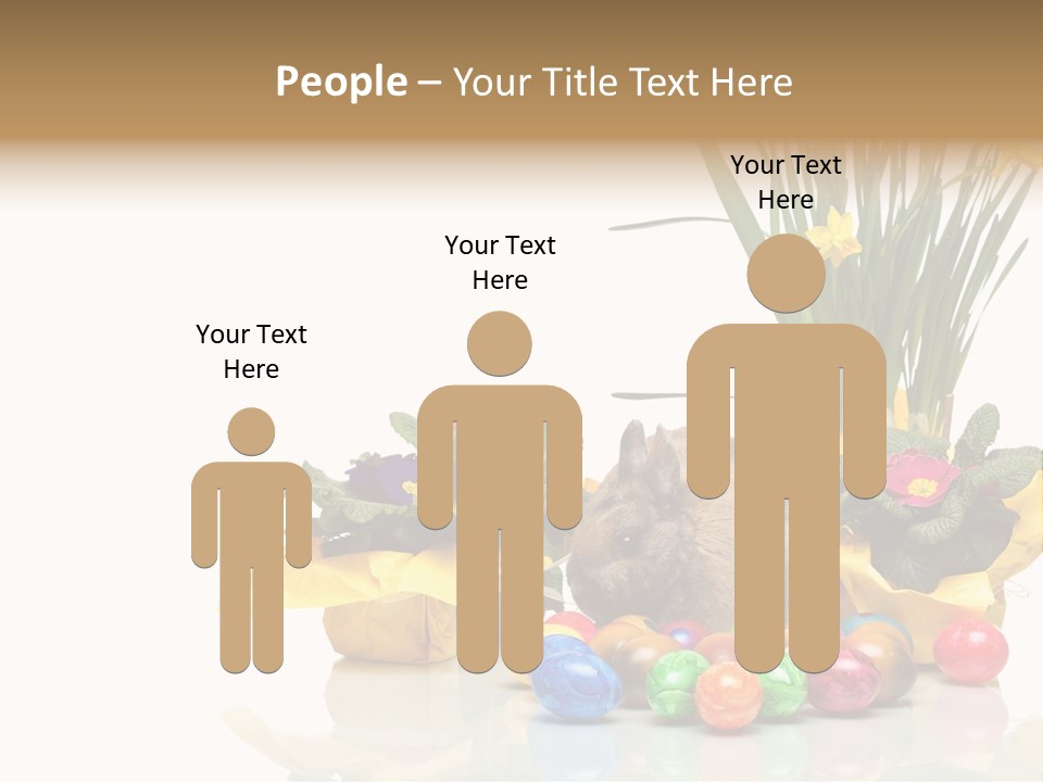 A Hamster In A Basket With Flowers And Eggs PowerPoint Template