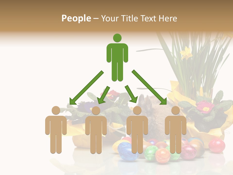 A Hamster In A Basket With Flowers And Eggs PowerPoint Template