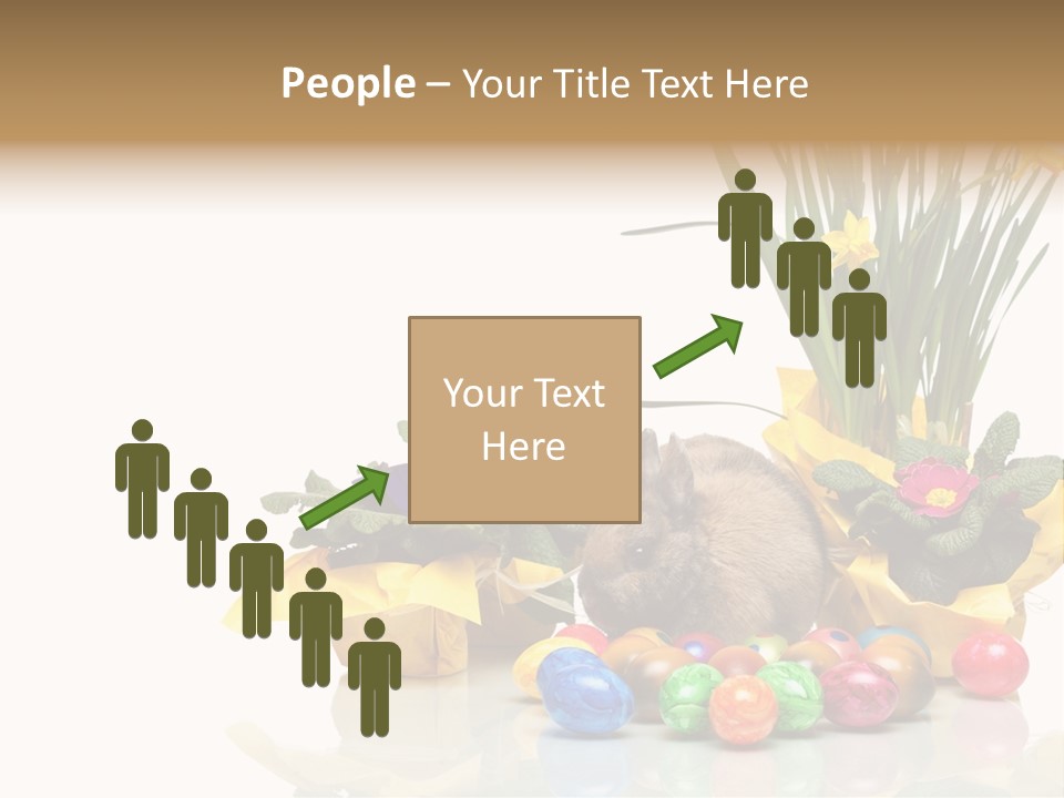 A Hamster In A Basket With Flowers And Eggs PowerPoint Template