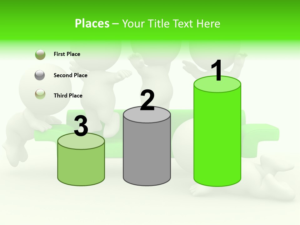 Human Child Green PowerPoint Template