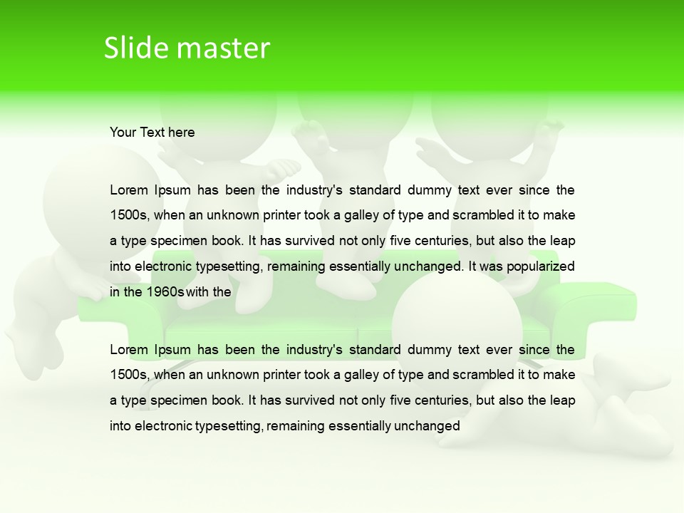 Human Child Green PowerPoint Template