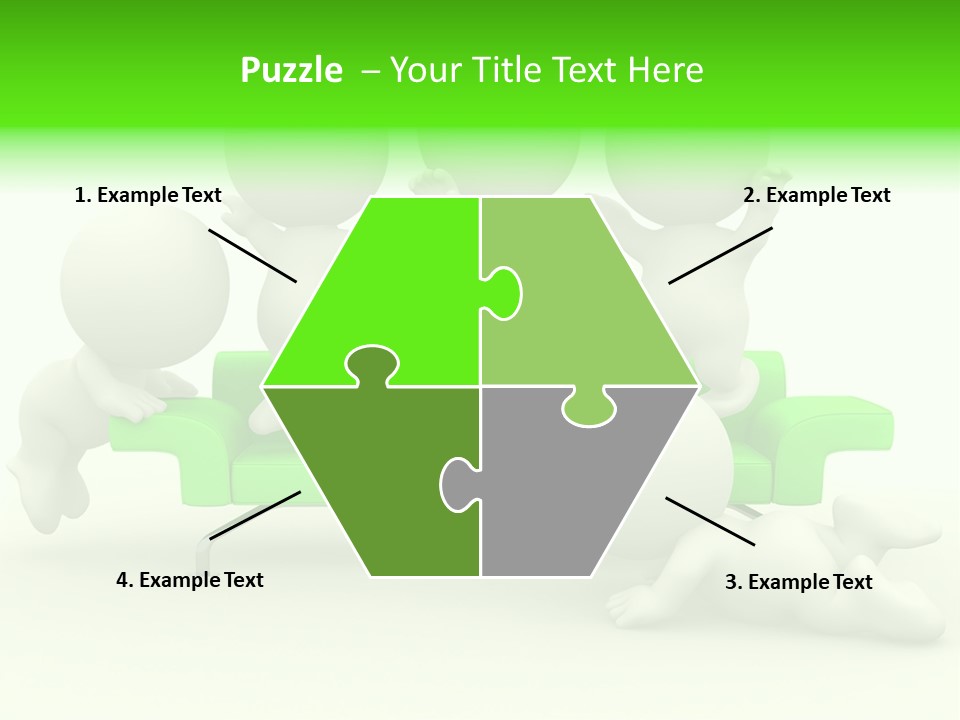 Human Child Green PowerPoint Template