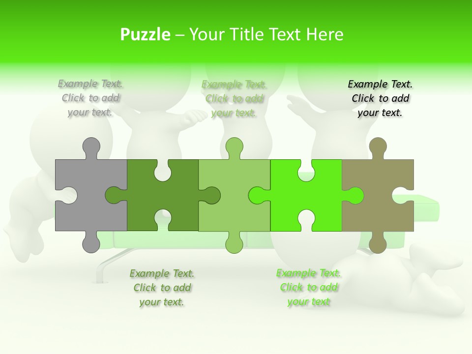 Human Child Green PowerPoint Template