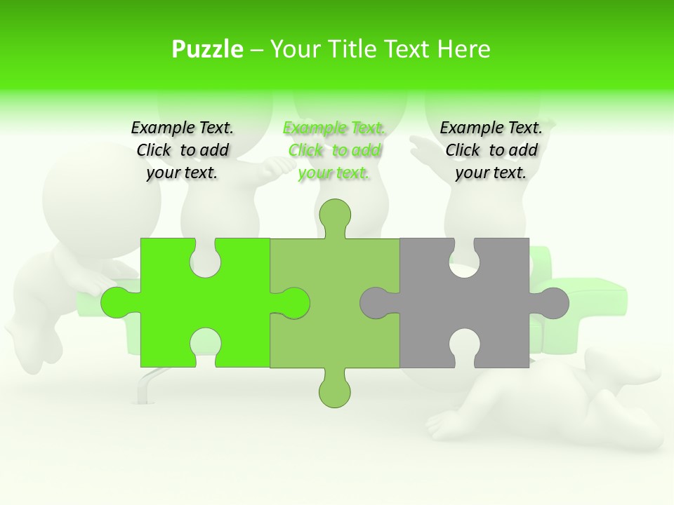 Human Child Green PowerPoint Template