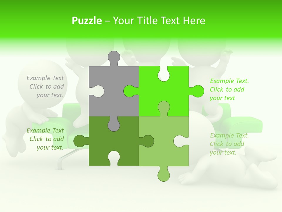 Human Child Green PowerPoint Template