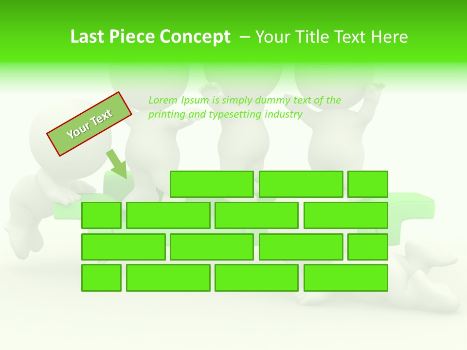 Human Child Green PowerPoint Template