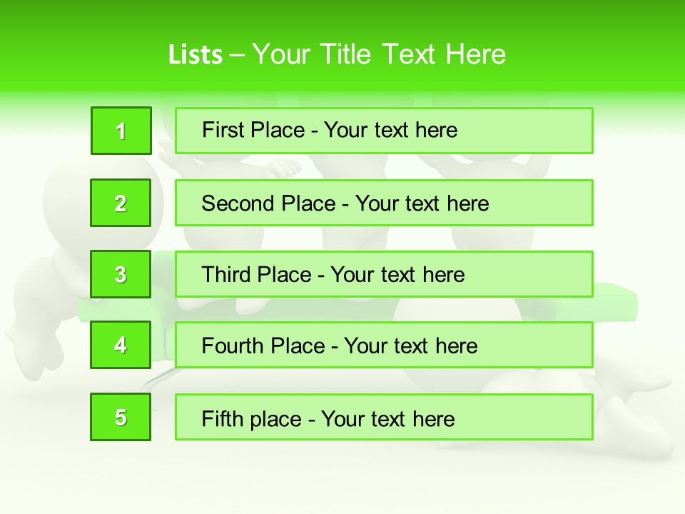 Human Child Green PowerPoint Template