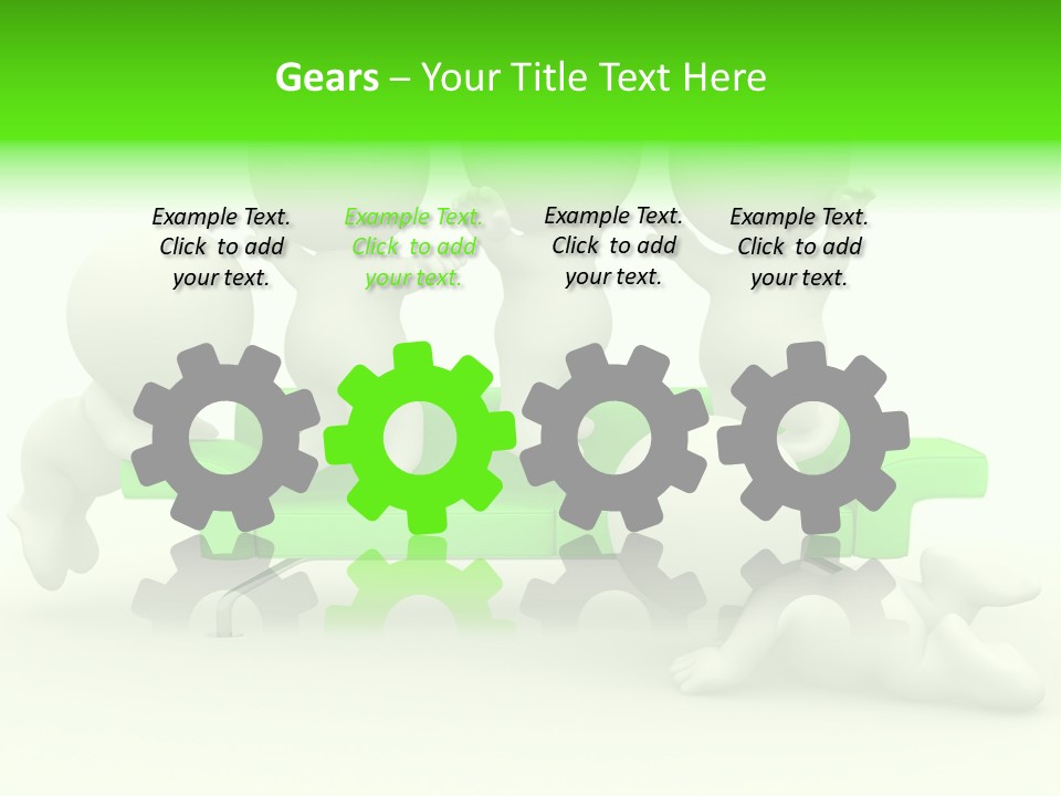 Human Child Green PowerPoint Template