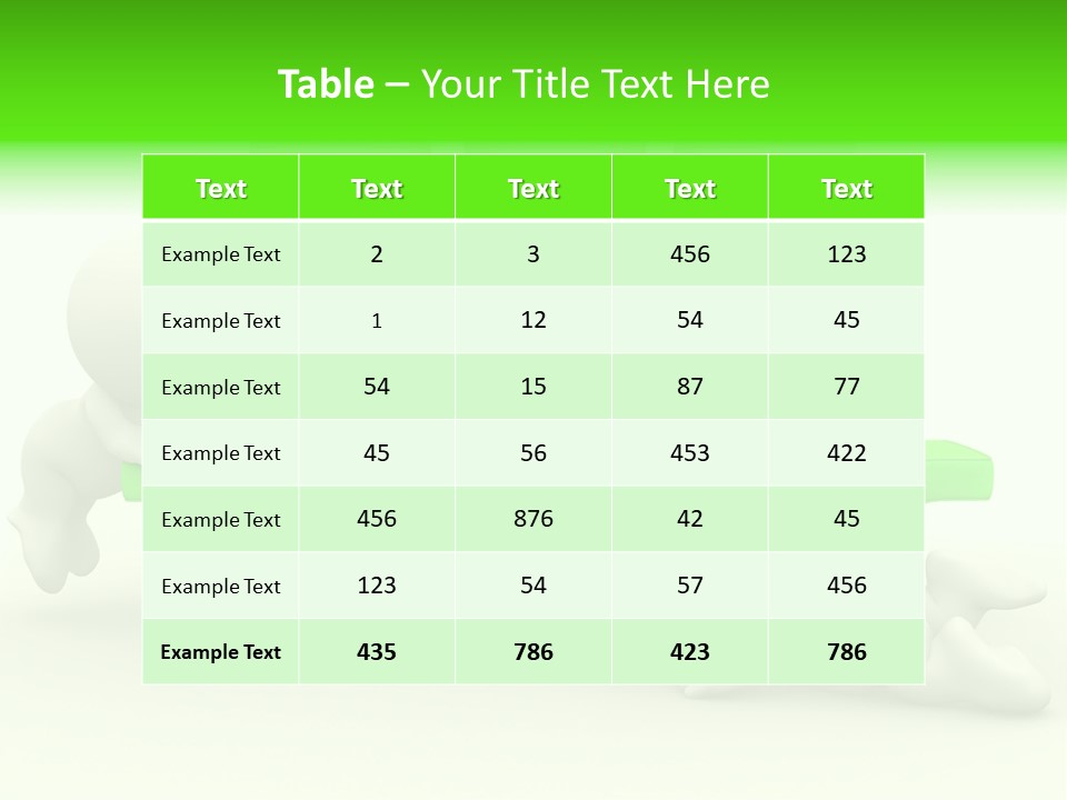 Human Child Green PowerPoint Template