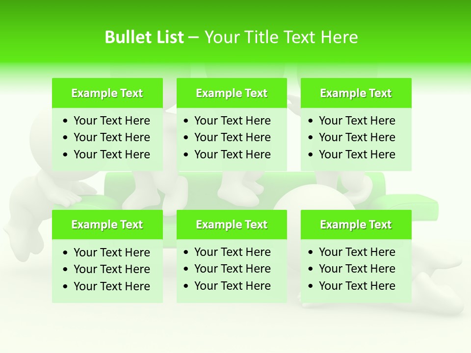 Human Child Green PowerPoint Template