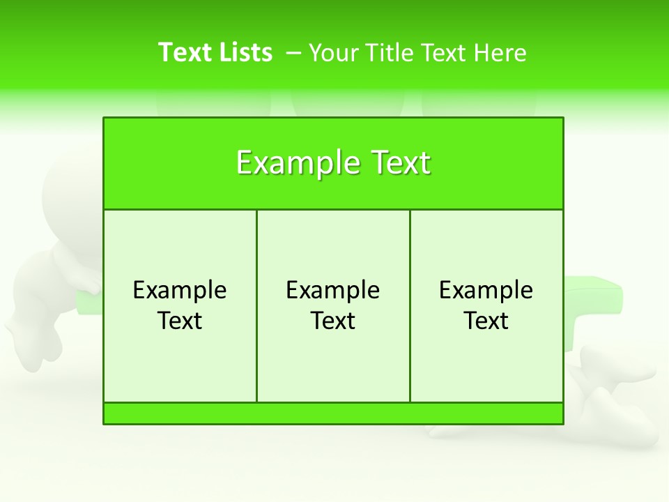 Human Child Green PowerPoint Template