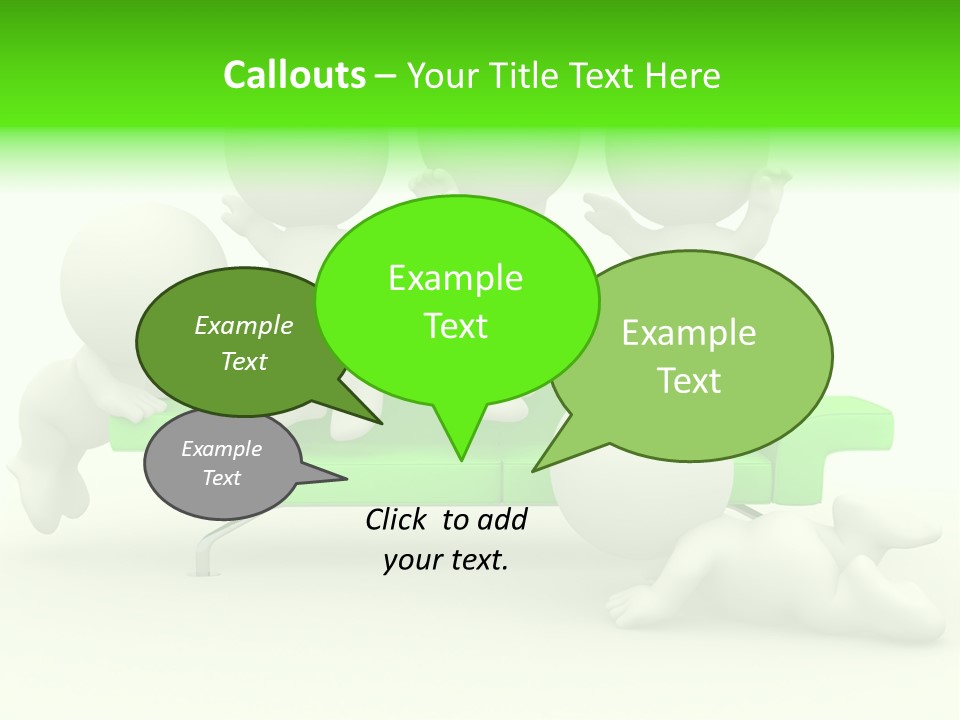 Human Child Green PowerPoint Template