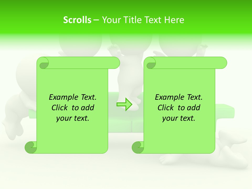 Human Child Green PowerPoint Template