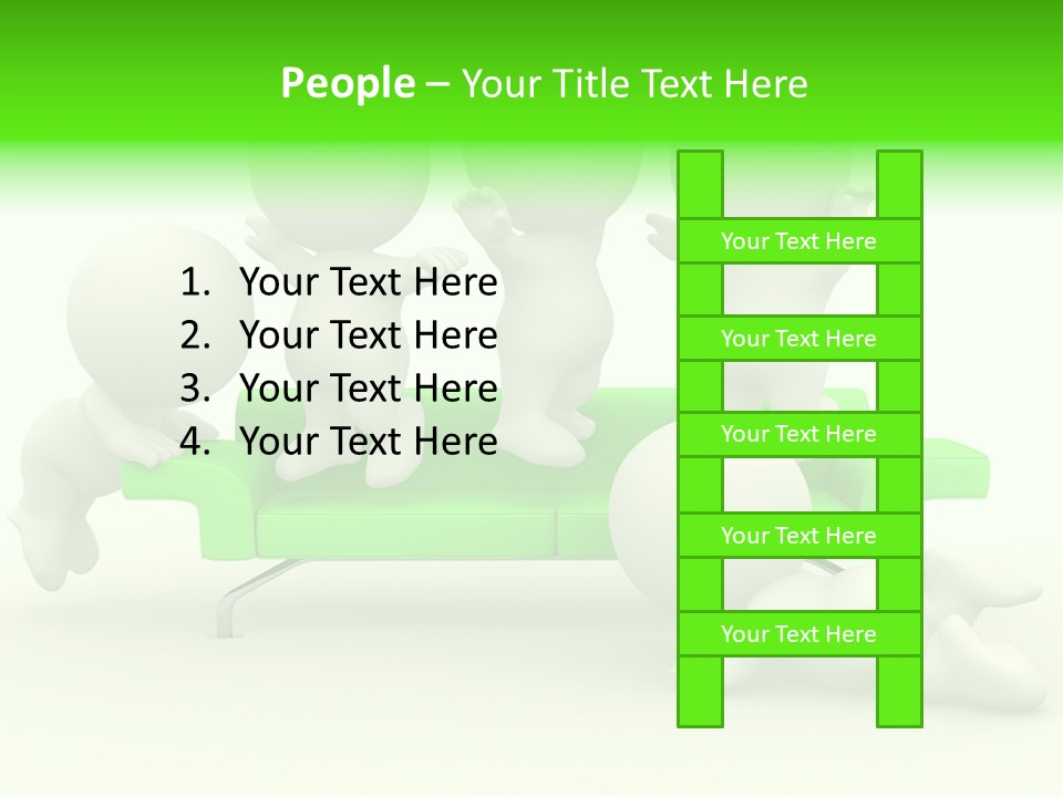 Human Child Green PowerPoint Template