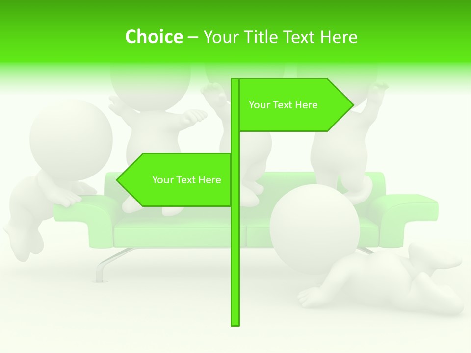 Human Child Green PowerPoint Template