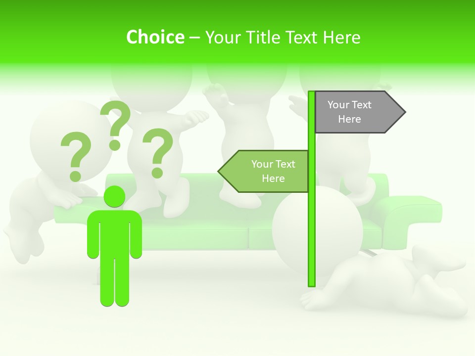 Human Child Green PowerPoint Template