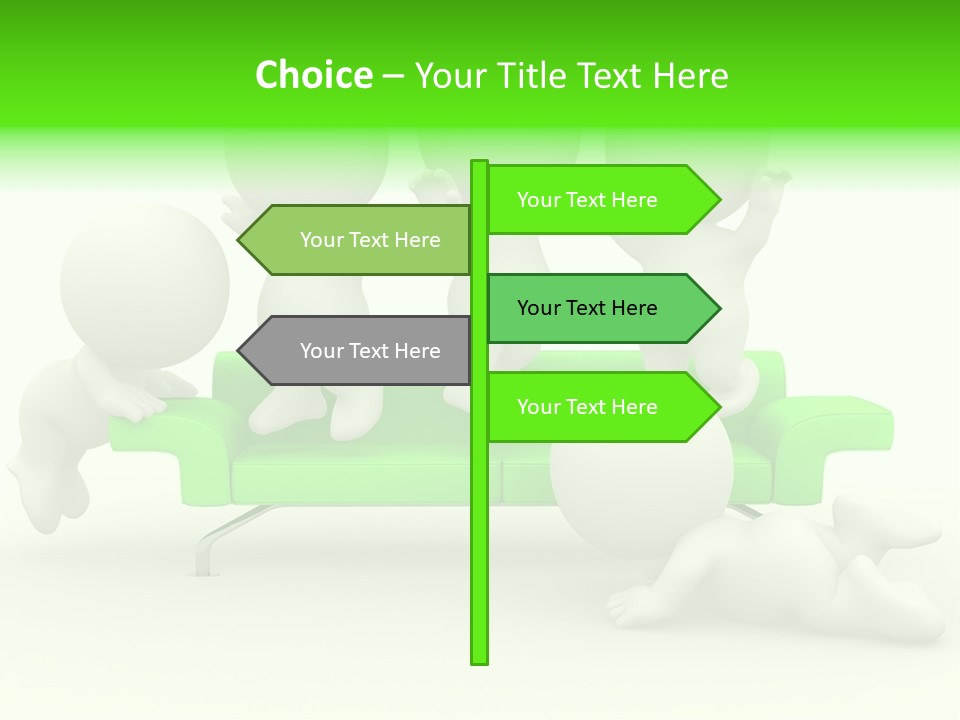 Human Child Green PowerPoint Template