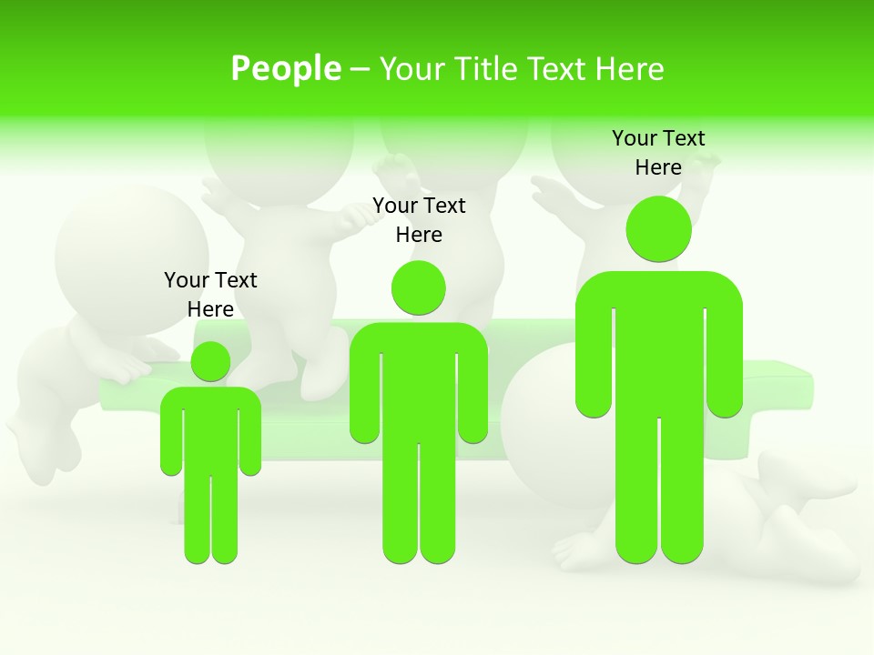 Human Child Green PowerPoint Template