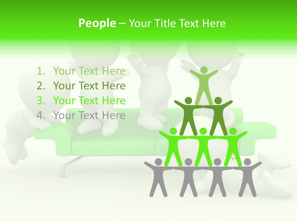Human Child Green PowerPoint Template