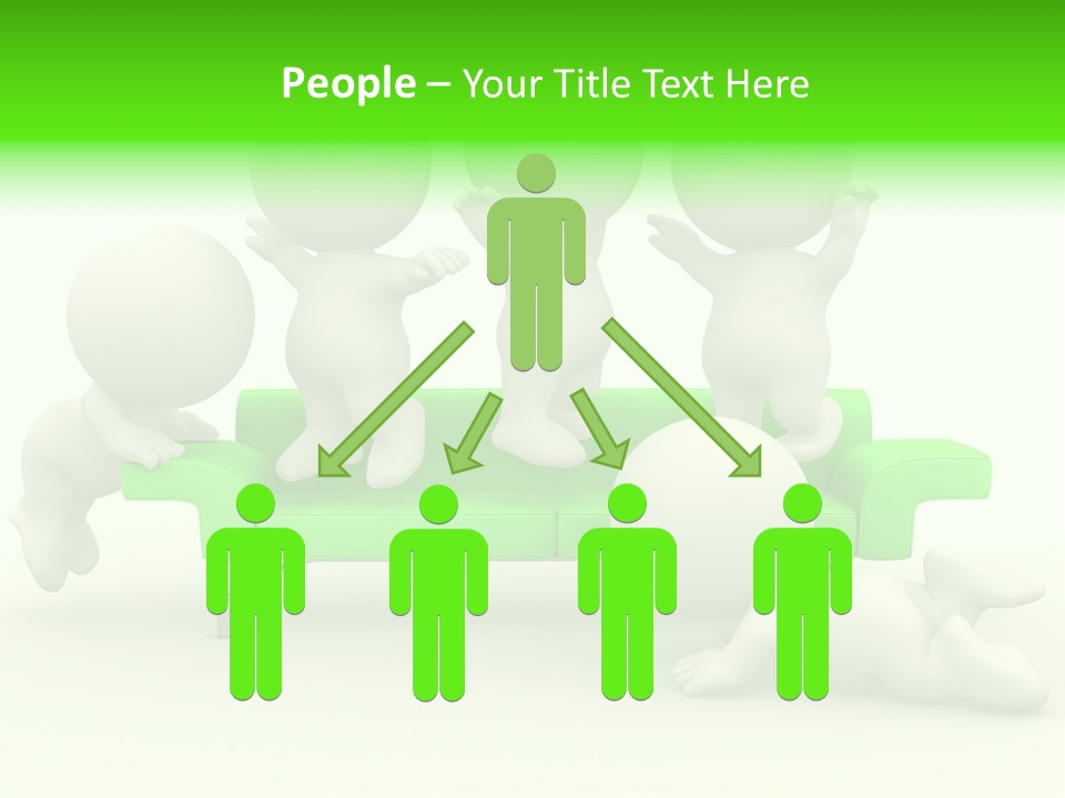 Human Child Green PowerPoint Template
